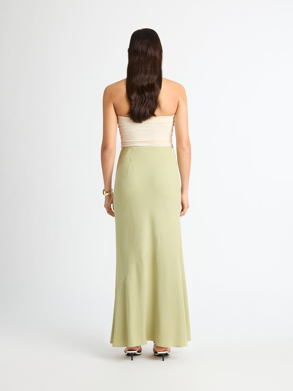 SHEIKE Bella Maxi Skirt Sage 1007075 Back Image