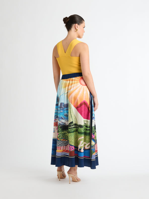 SHEIKE Miami Maxi Skirt Print 1007027 Back Styled Image